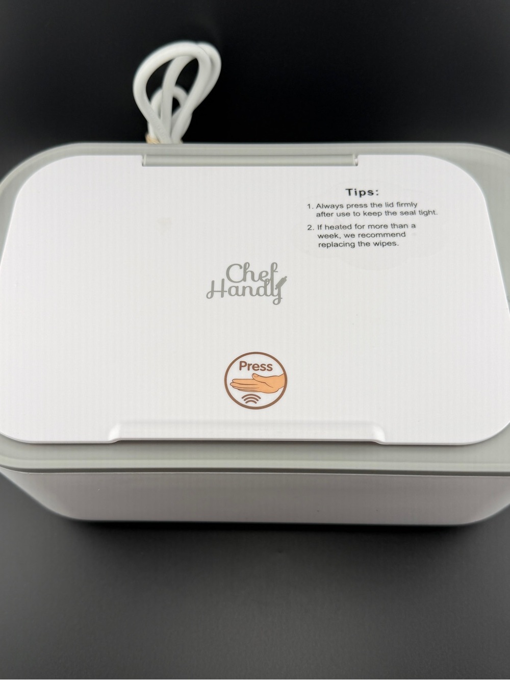 Chefhandy Baby Wipe Warmer Dispenser Intelligent Temperature Control White
